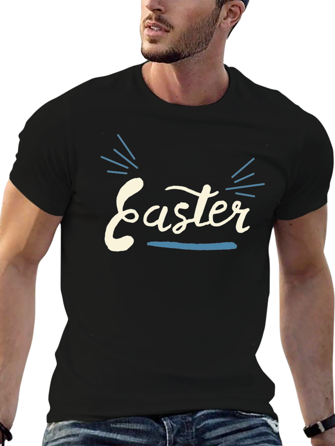 Easter Graphic T-Shirt - Black Holiday Tee