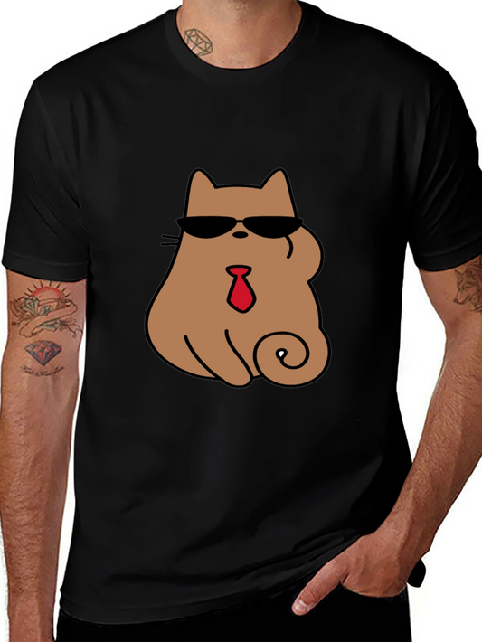 Cool Cat Tee - Shades & Tie