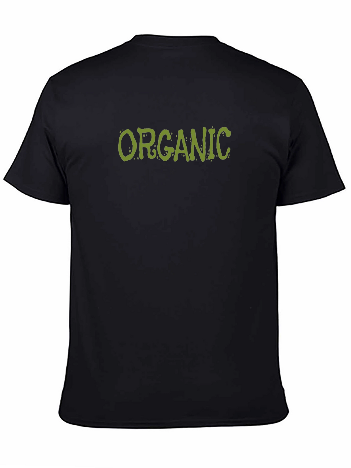 Organic Graphic Print Black T-Shirt