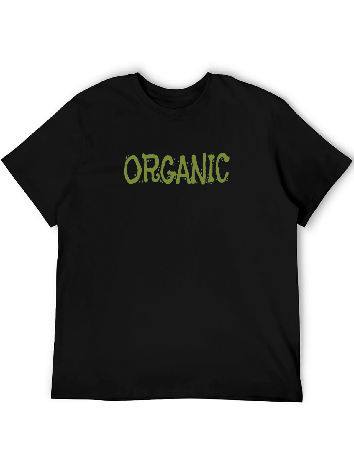 Organic Graphic Print Black T-Shirt