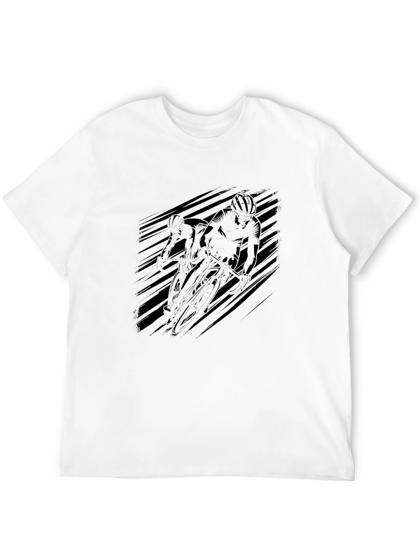 Black Cycling Graphic Tee - Ride in Style