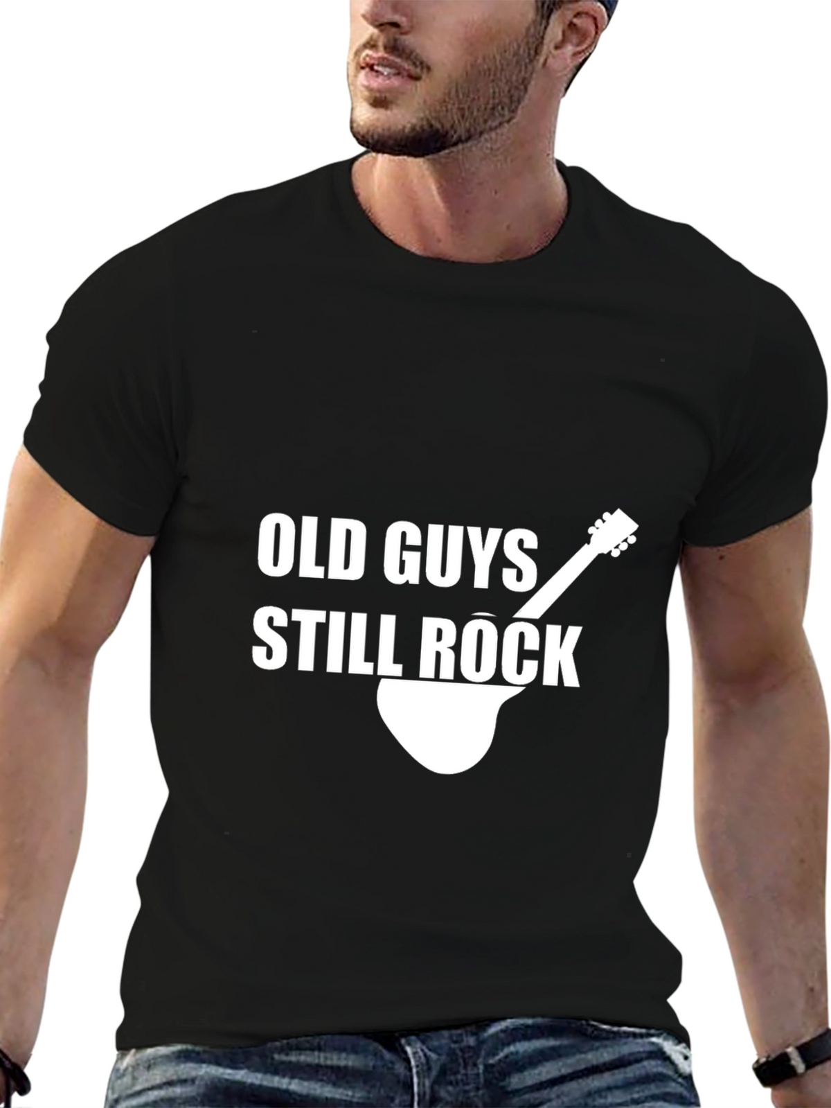 Old Guys Still Rock Graphic Tee - Black