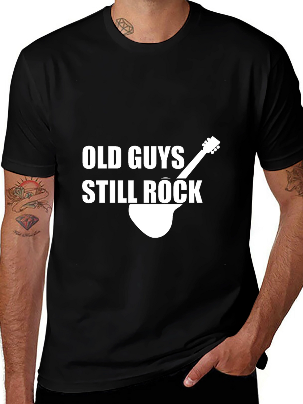 Old Guys Still Rock Graphic Tee - Black