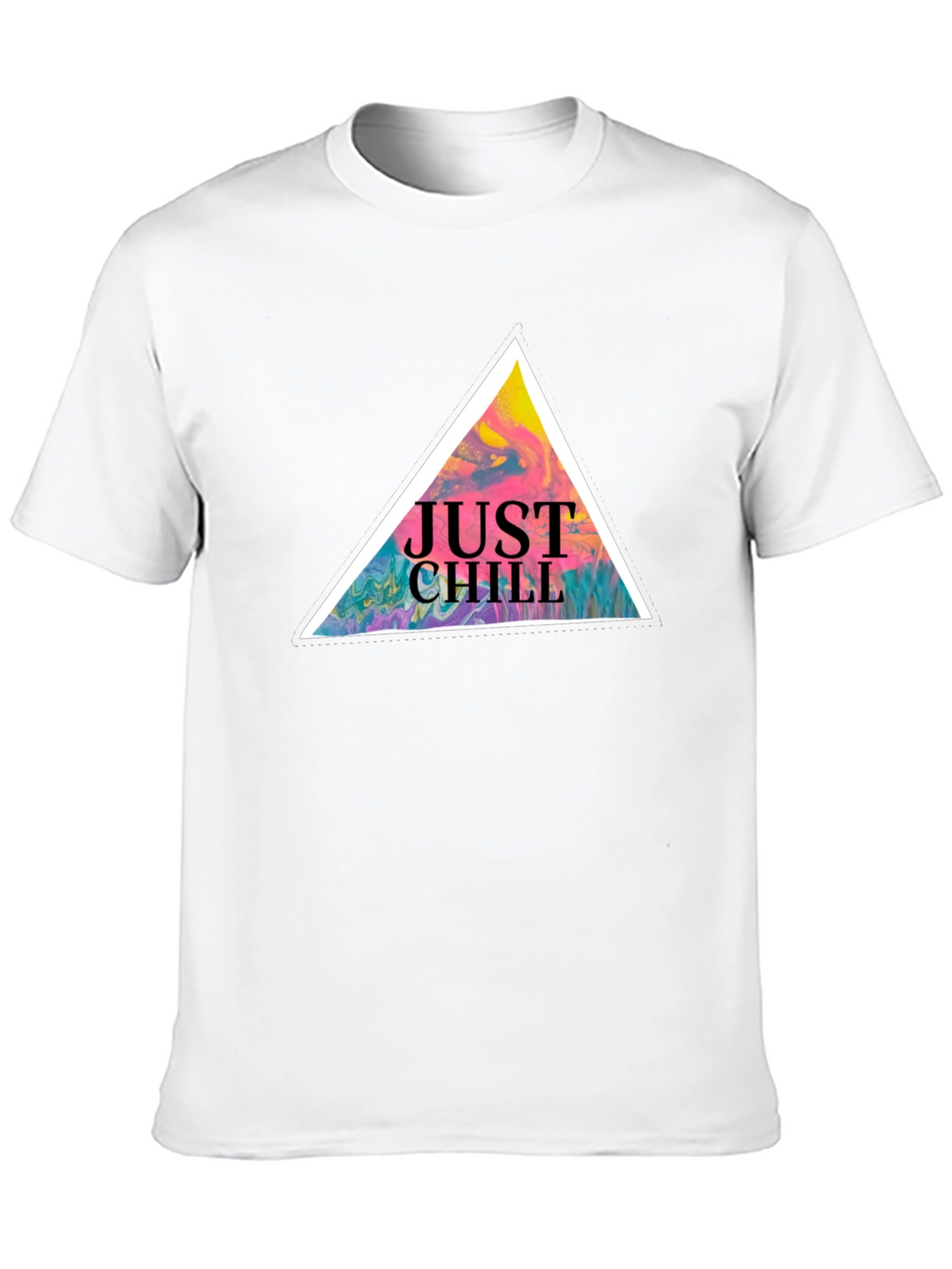 Just Chill Graphic Tee - Black Cotton T-Shirt