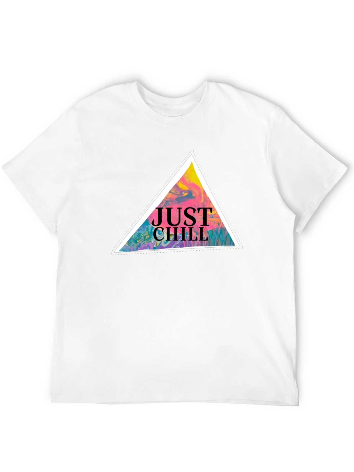 Just Chill Graphic Tee - Black Cotton T-Shirt