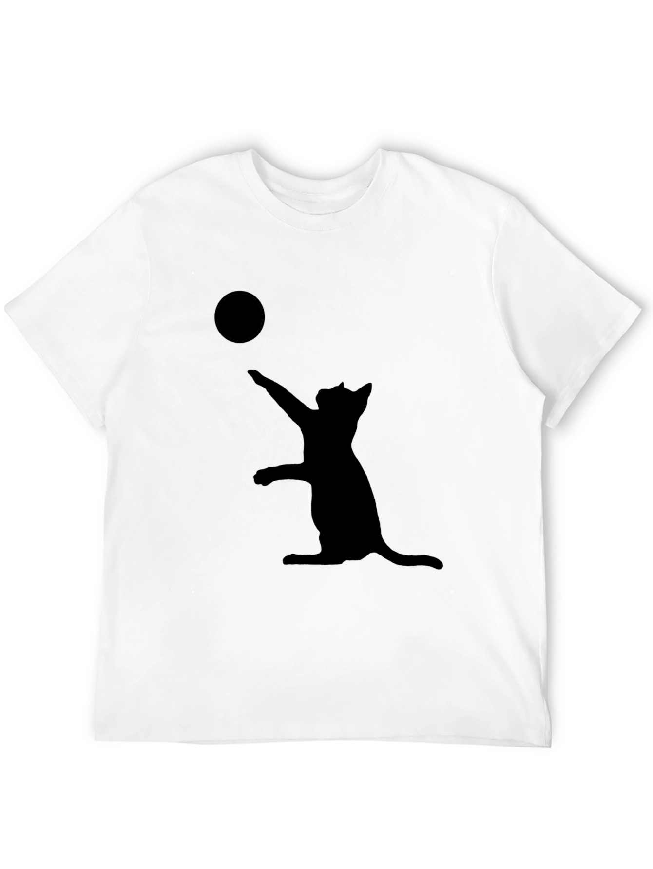 Cat and Ball Black T-Shirt
