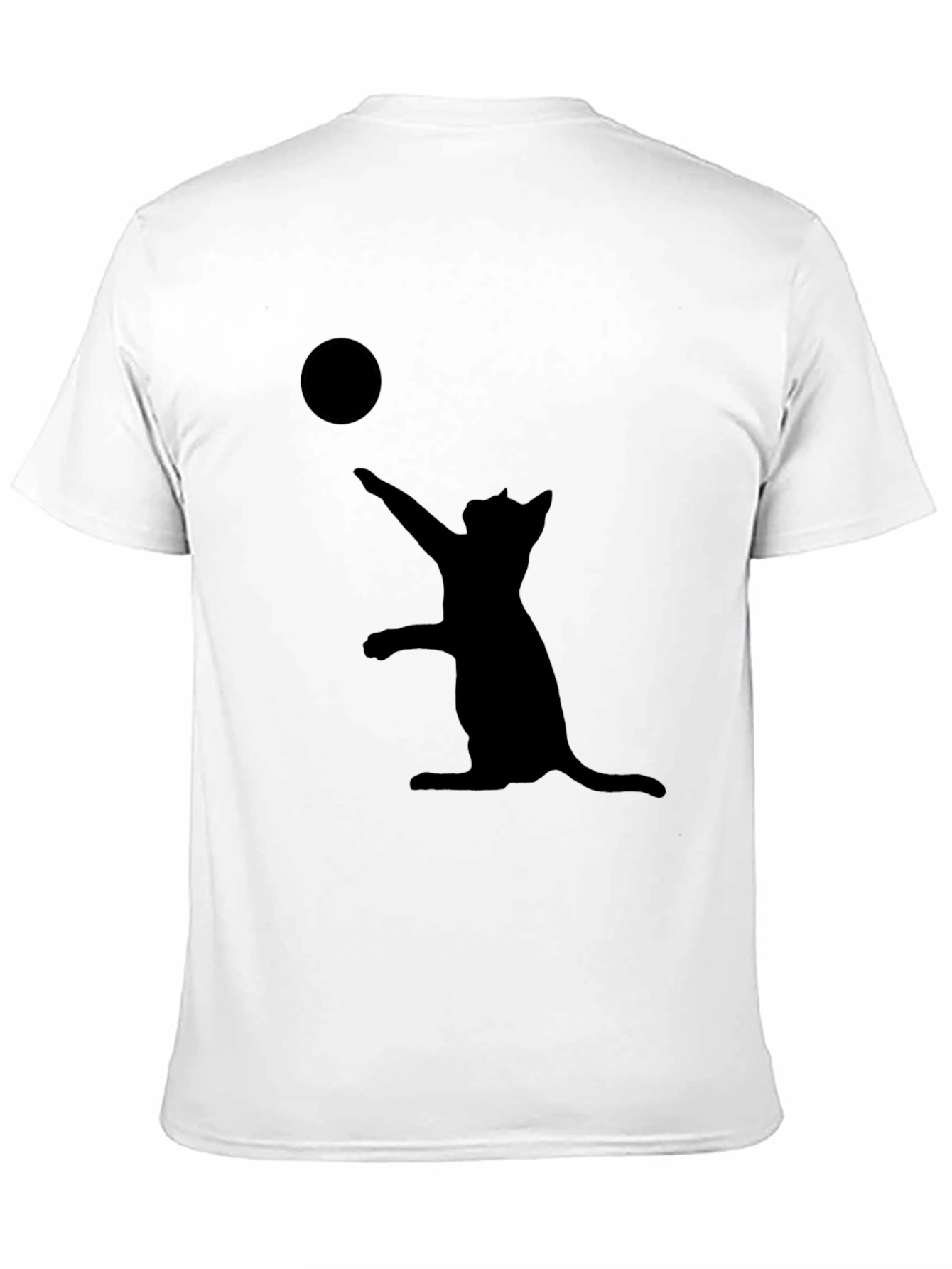 Cat and Ball Black T-Shirt