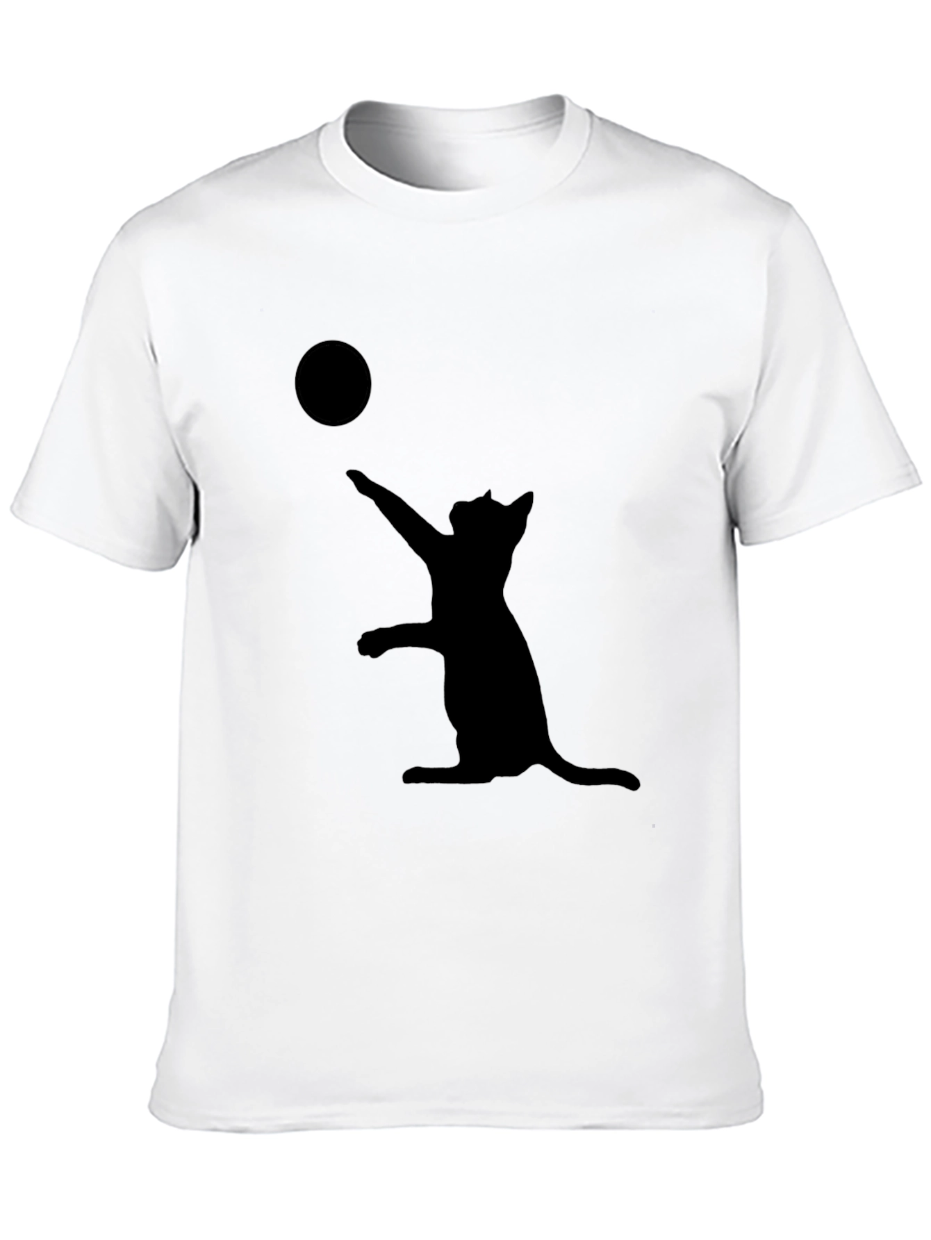 Cat and Ball Black T-Shirt