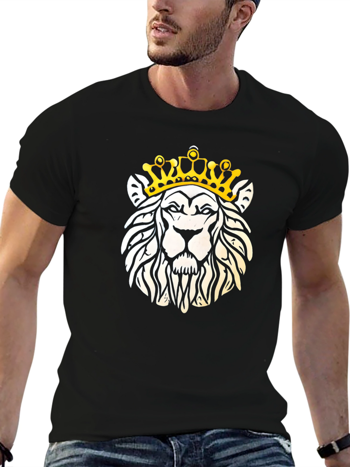 Lion Crown T-Shirt - Graphic Tee for Men