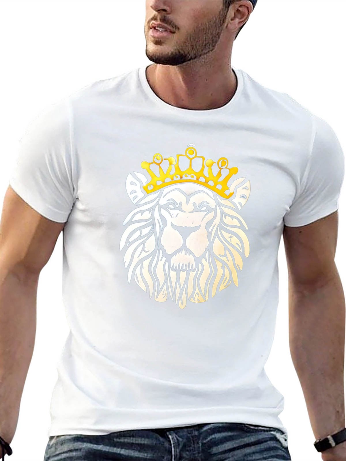 Lion Crown T-Shirt - Graphic Tee for Men