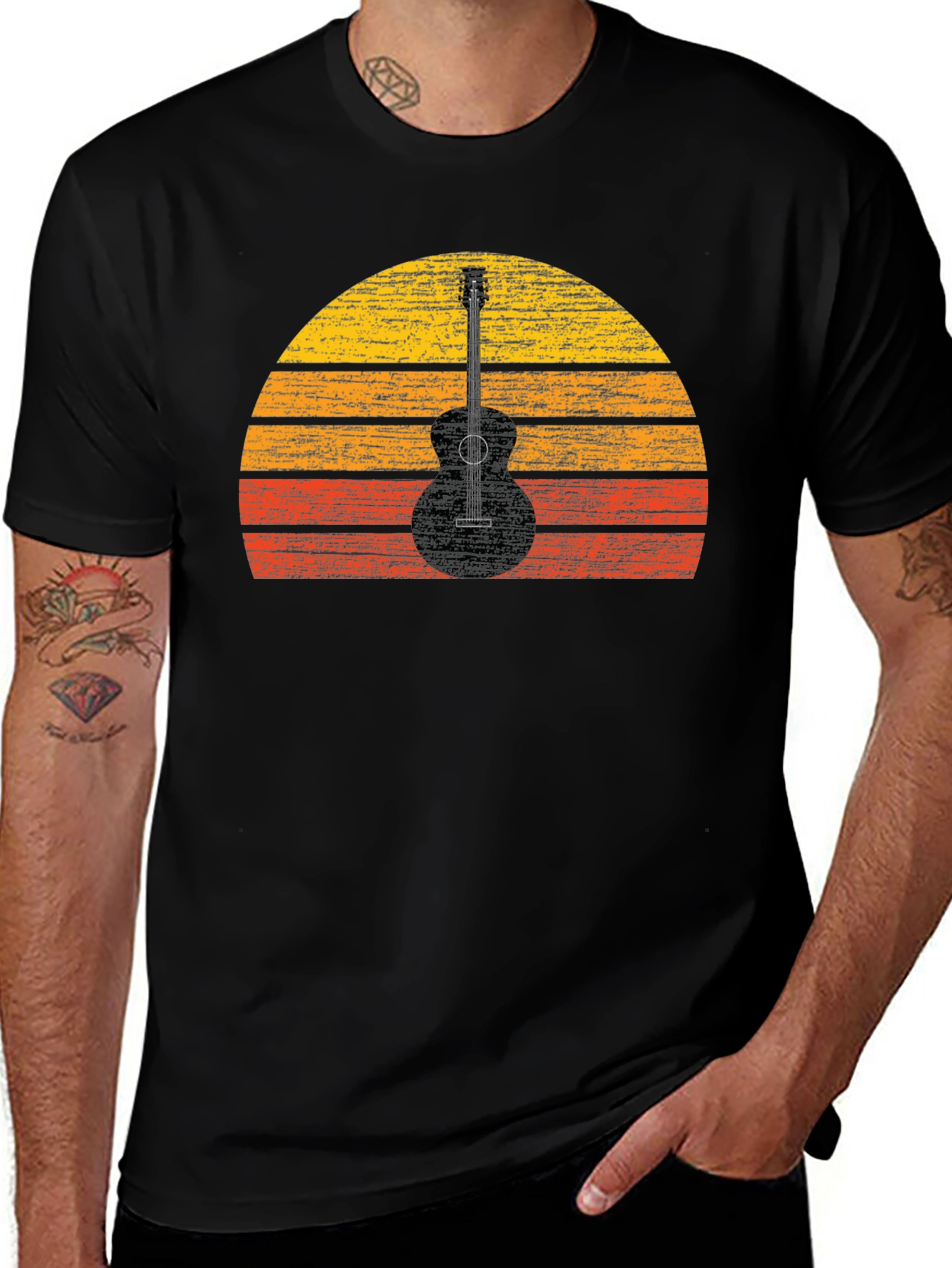 Guitar Sunset Graphic Tee