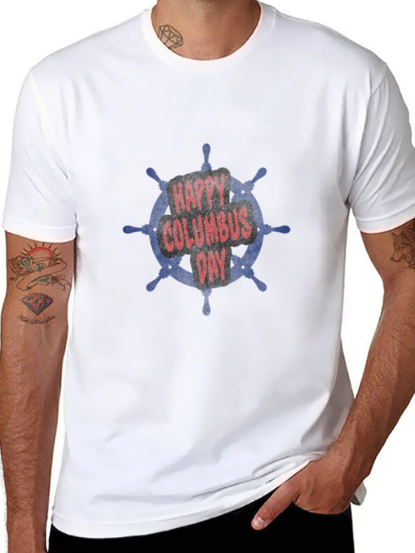 Happy Columbus Day T-Shirt Nautical Design