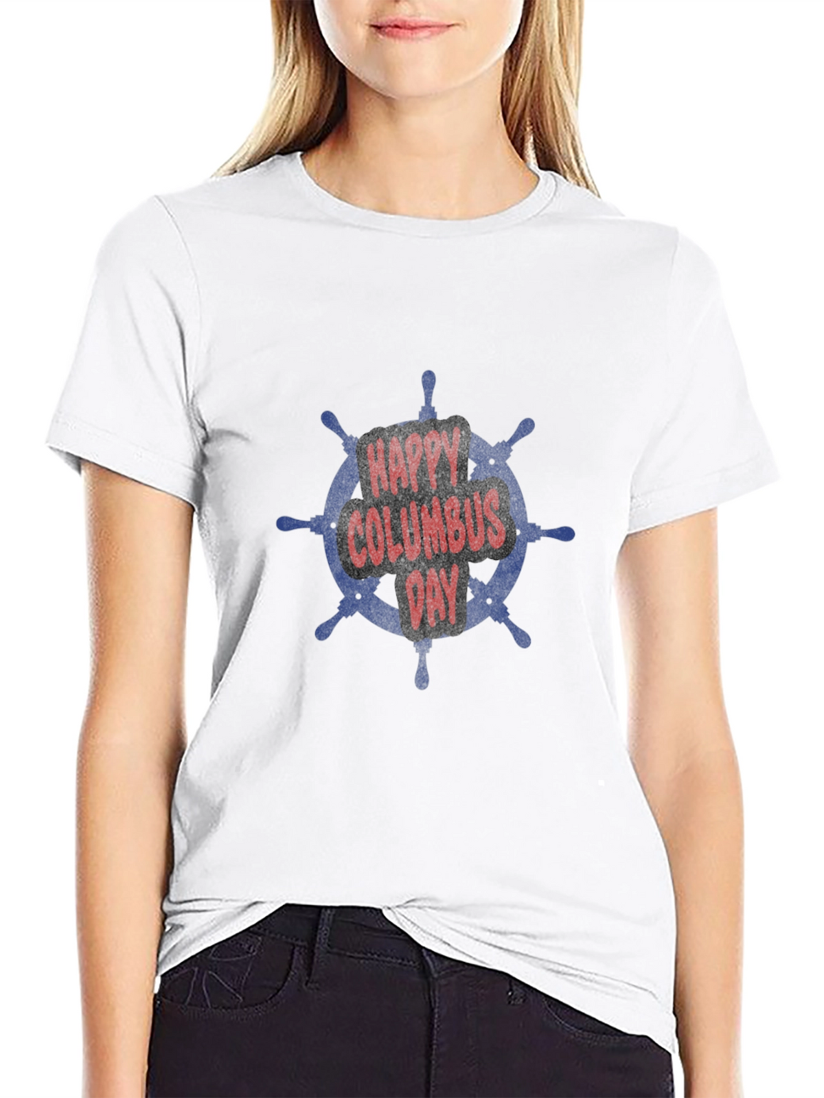 Happy Columbus Day T-Shirt Nautical Design