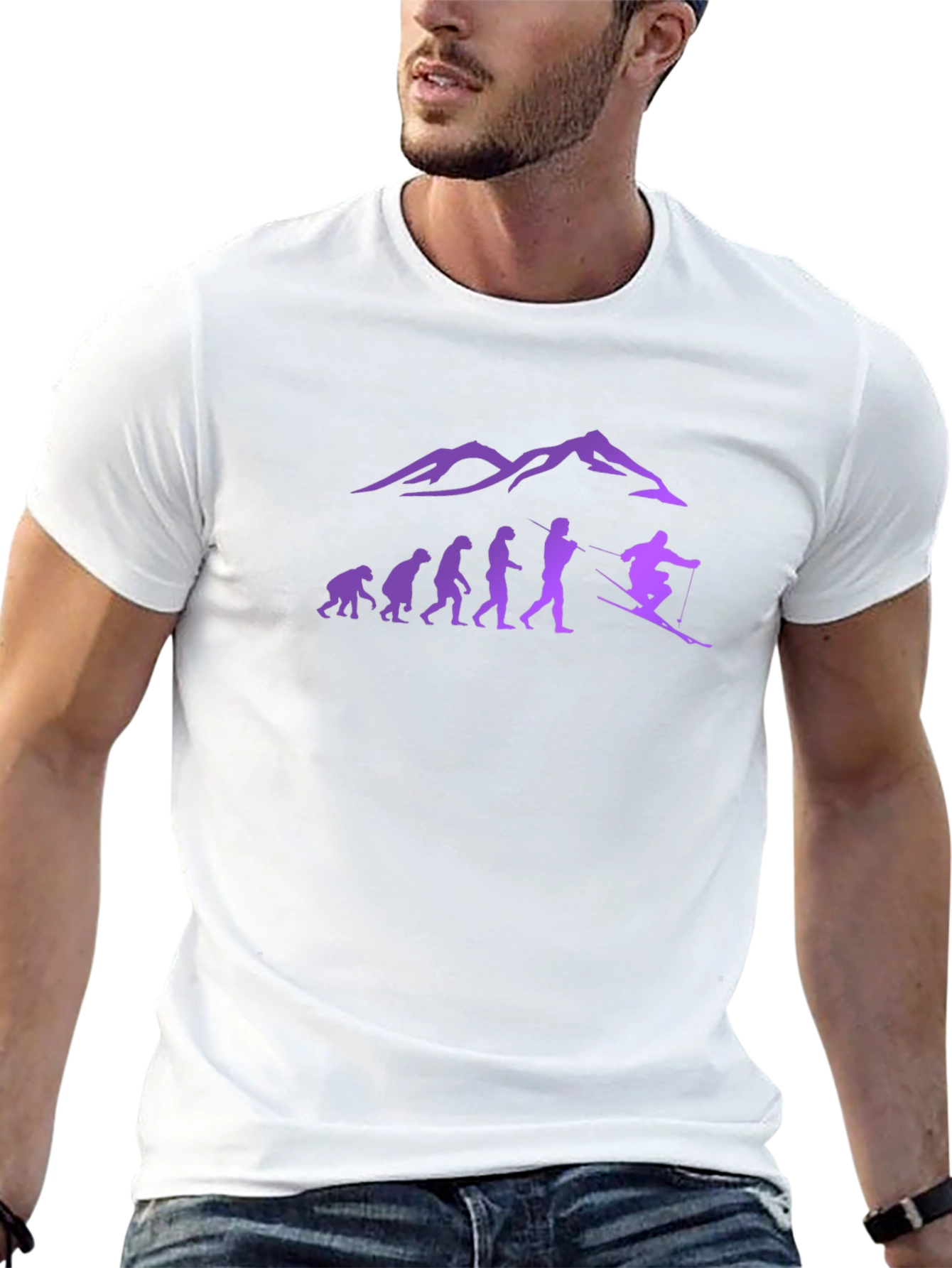 Ski Evolution T-Shirt - Mountain Design