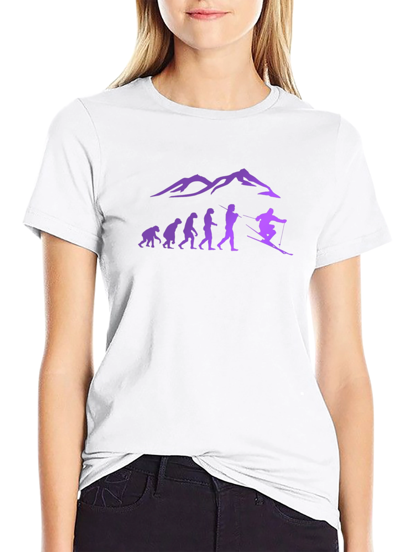 Ski Evolution T-Shirt - Mountain Design