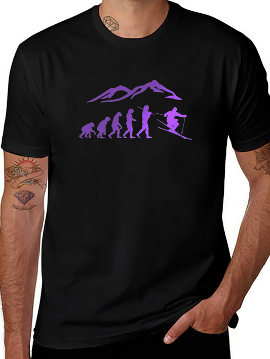Ski Evolution T-Shirt - Mountain Design
