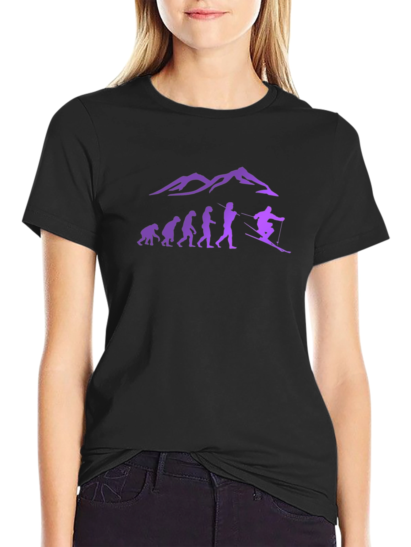 Ski Evolution T-Shirt - Mountain Design