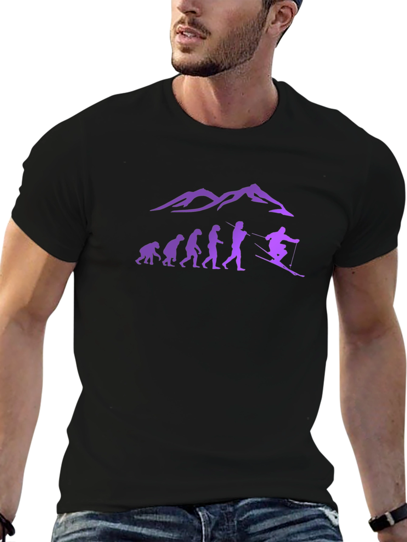 Ski Evolution T-Shirt - Mountain Design