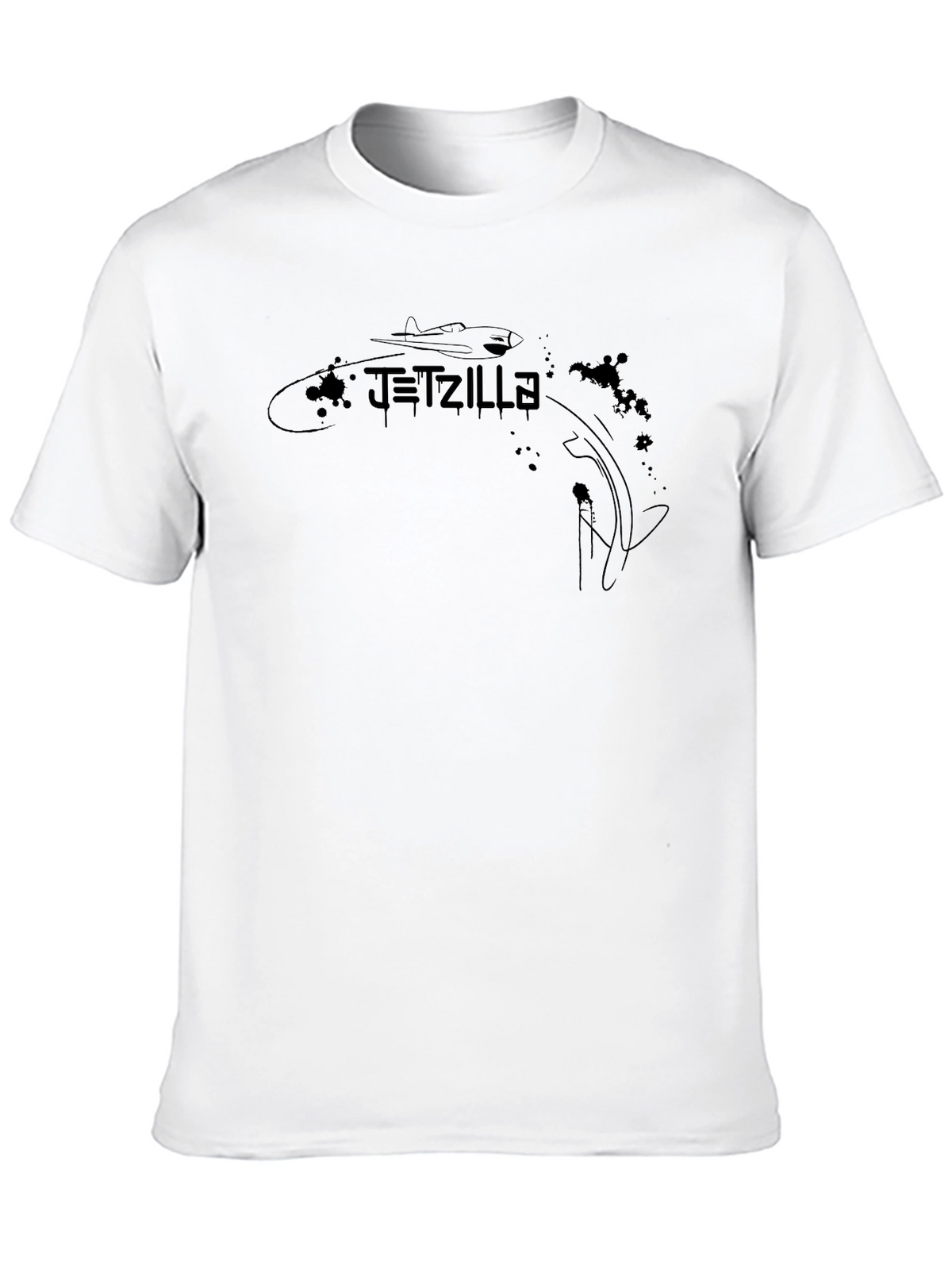 JetZilla Graphic Tee - Black Cotton T-Shirt