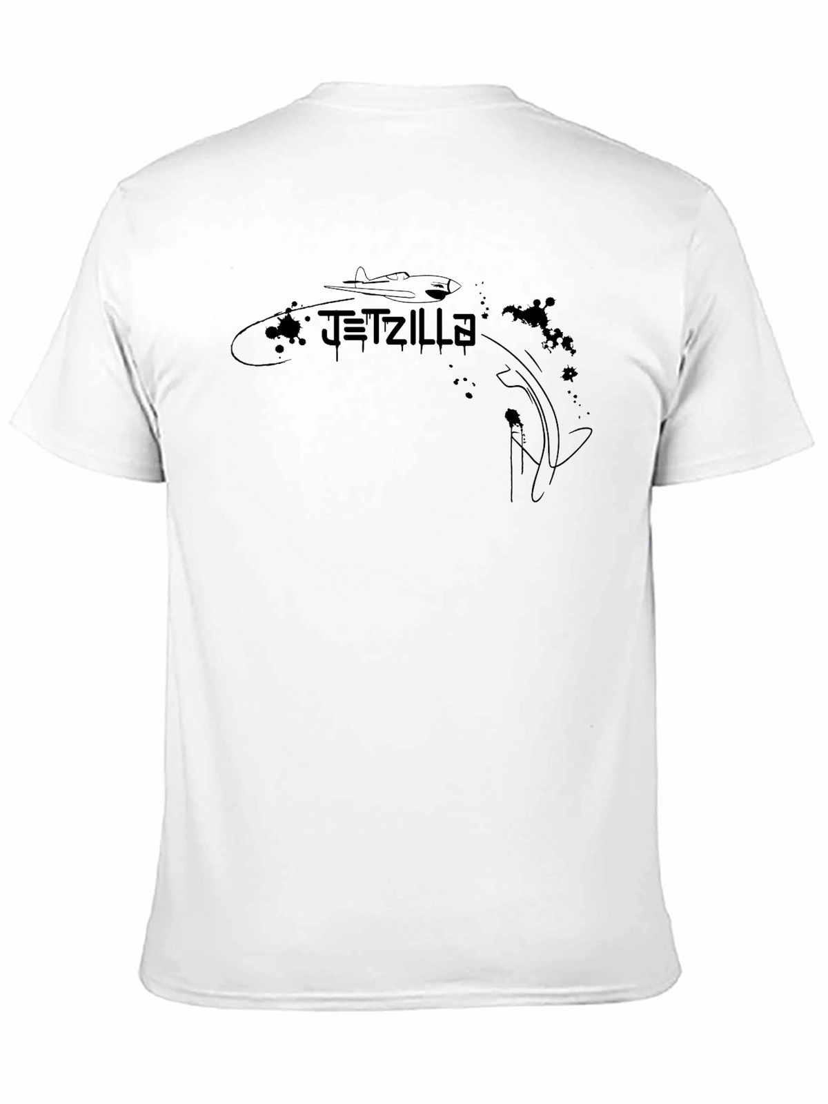 JetZilla Graphic Tee - Black Cotton T-Shirt