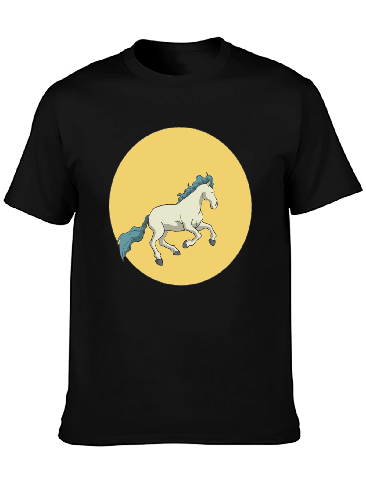 Horse Graphic Tee - Mens Black T-Shirt