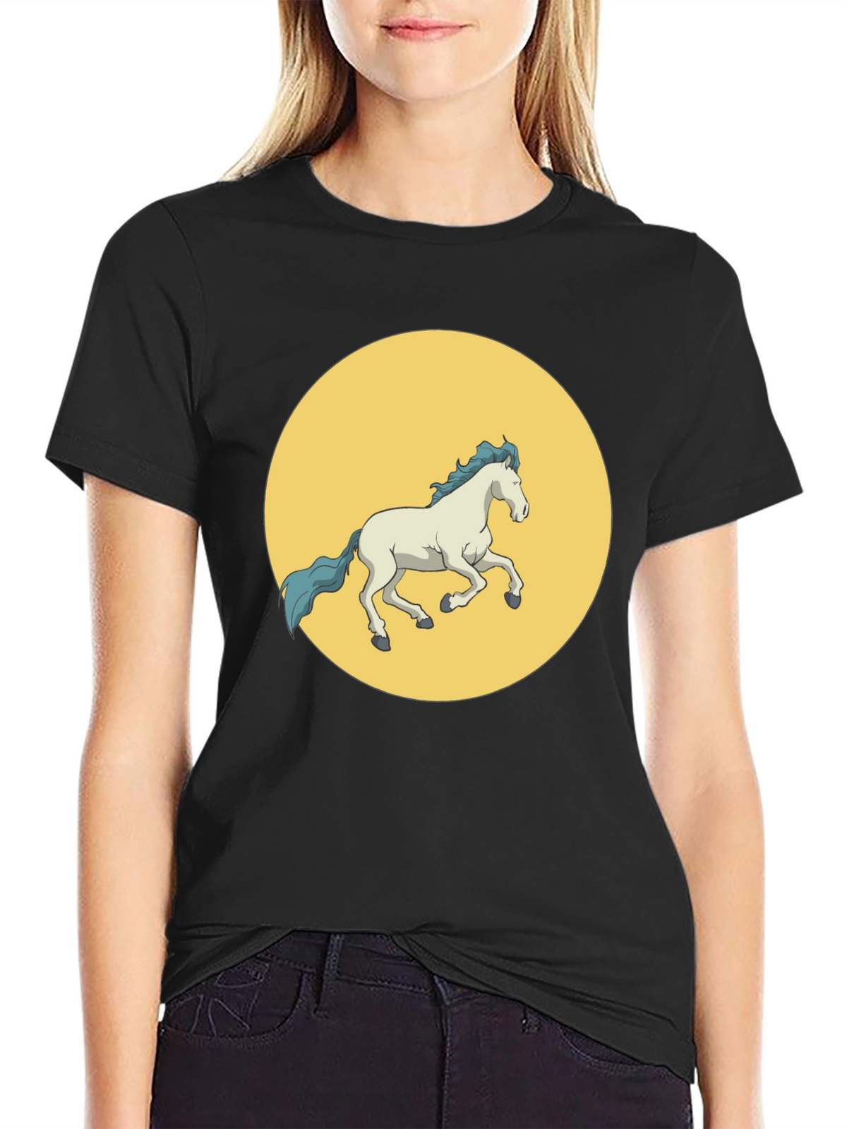 Horse Graphic Tee - Mens Black T-Shirt