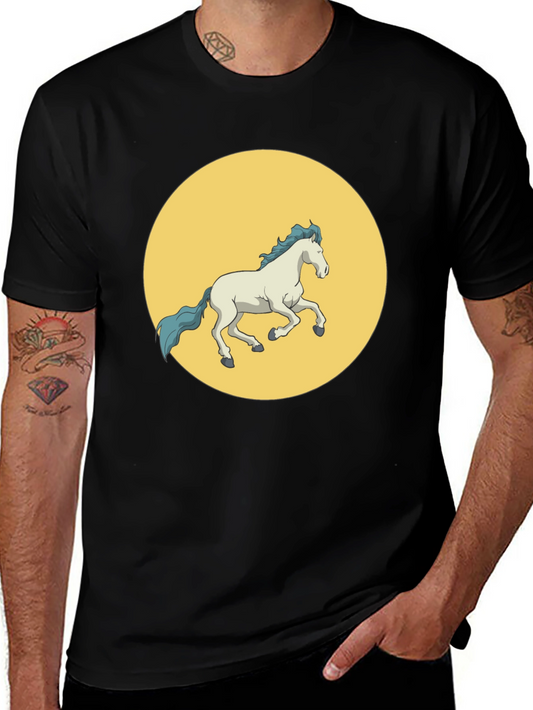 Horse Graphic Tee - Mens Black T-Shirt