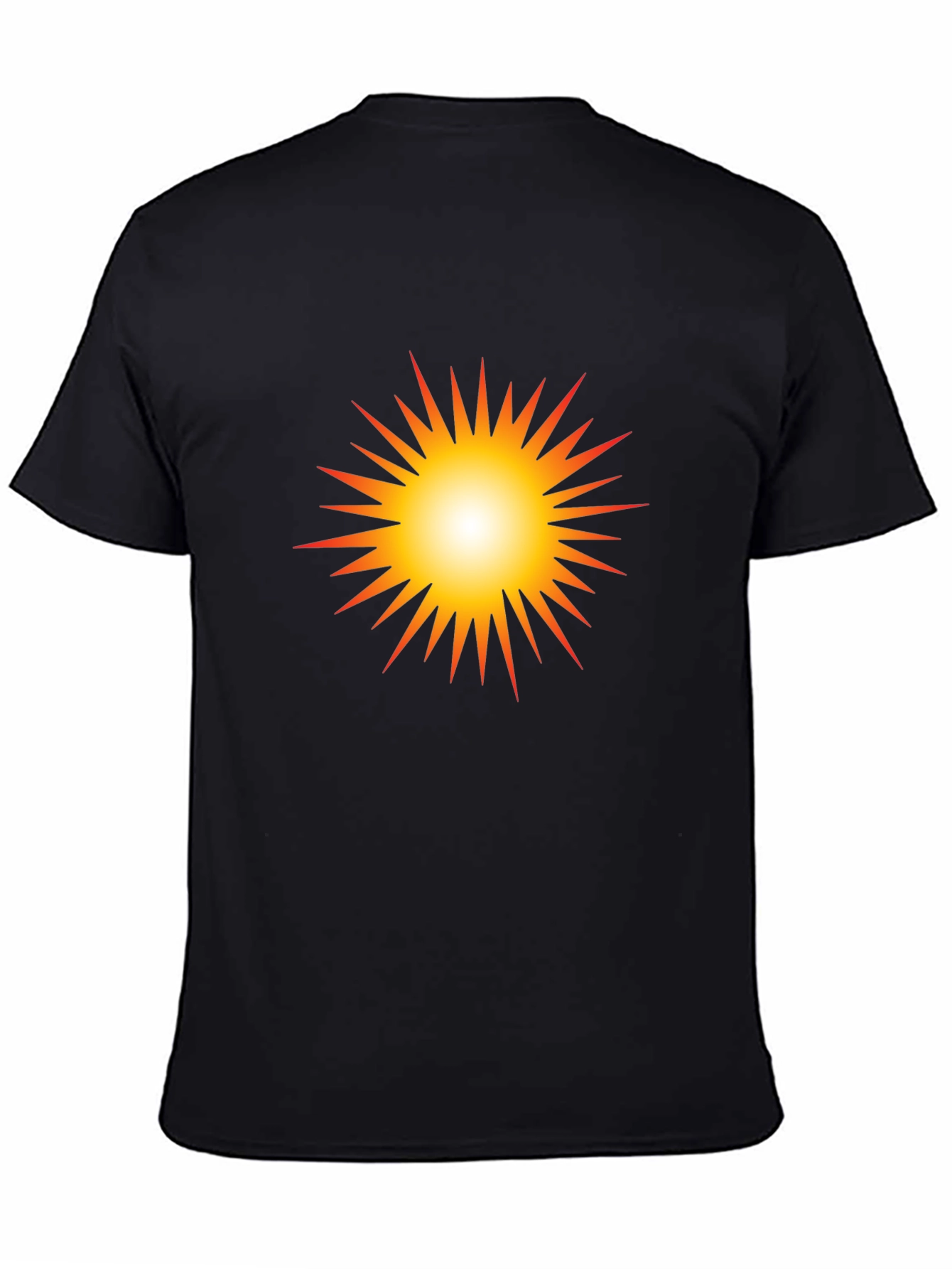 Radiant Sunburst Graphic Black T-Shirt