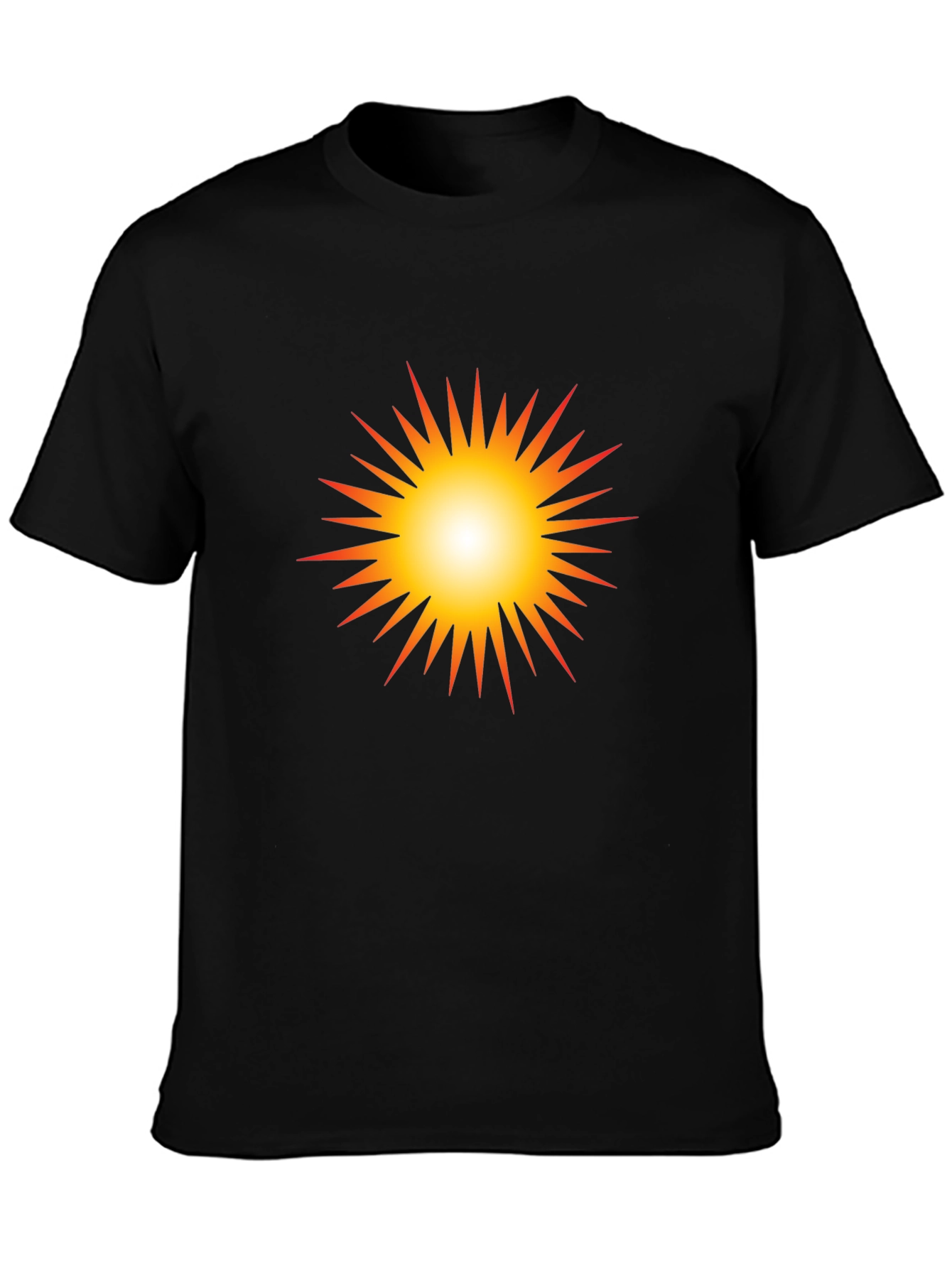 Radiant Sunburst Graphic Black T-Shirt