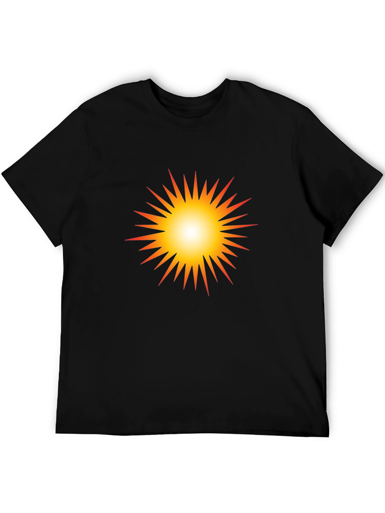 Radiant Sunburst Graphic Black T-Shirt