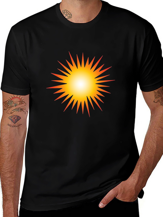 Radiant Sunburst Graphic Black T-Shirt