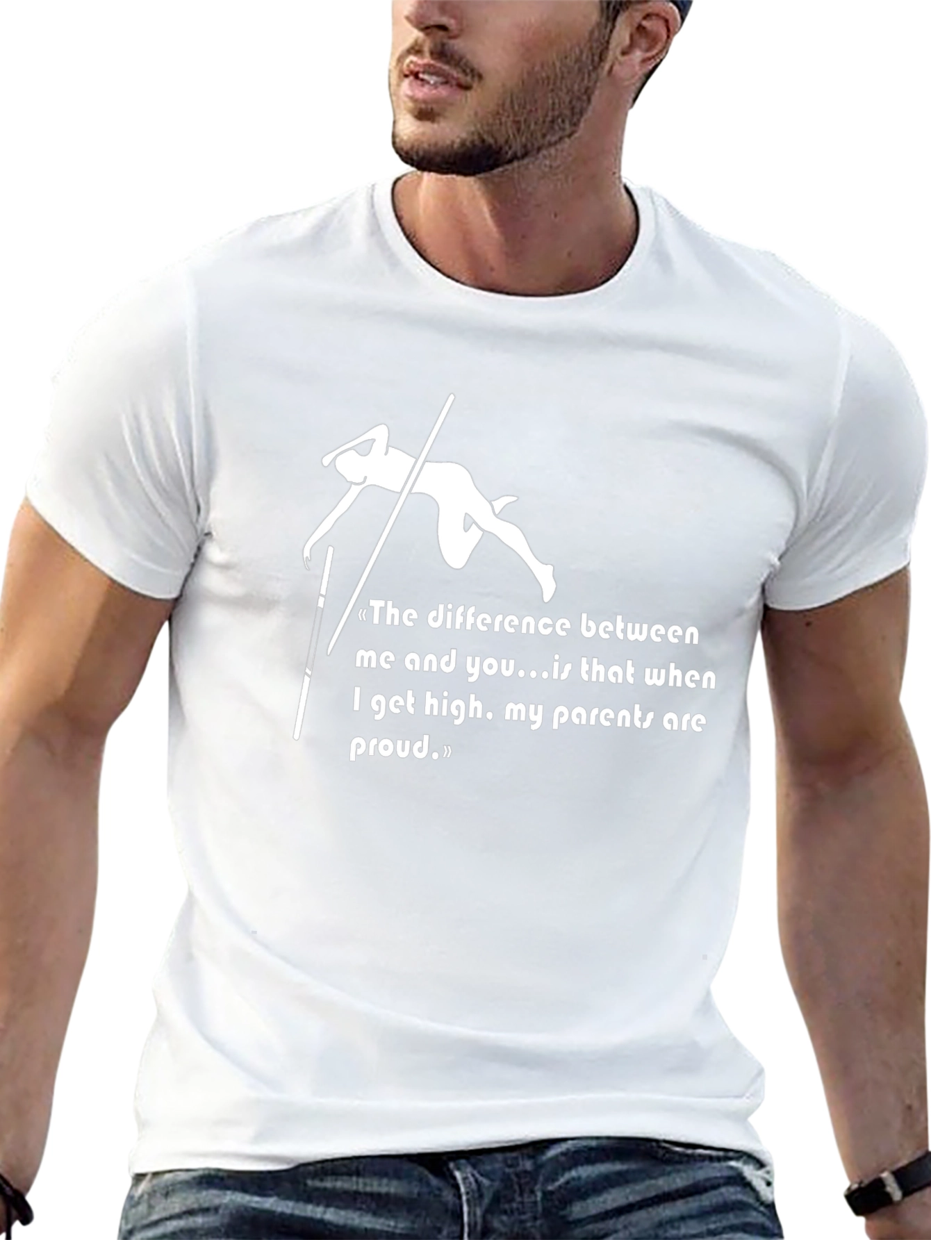 Pole Vaulting Humor Tee - High Achiever Design