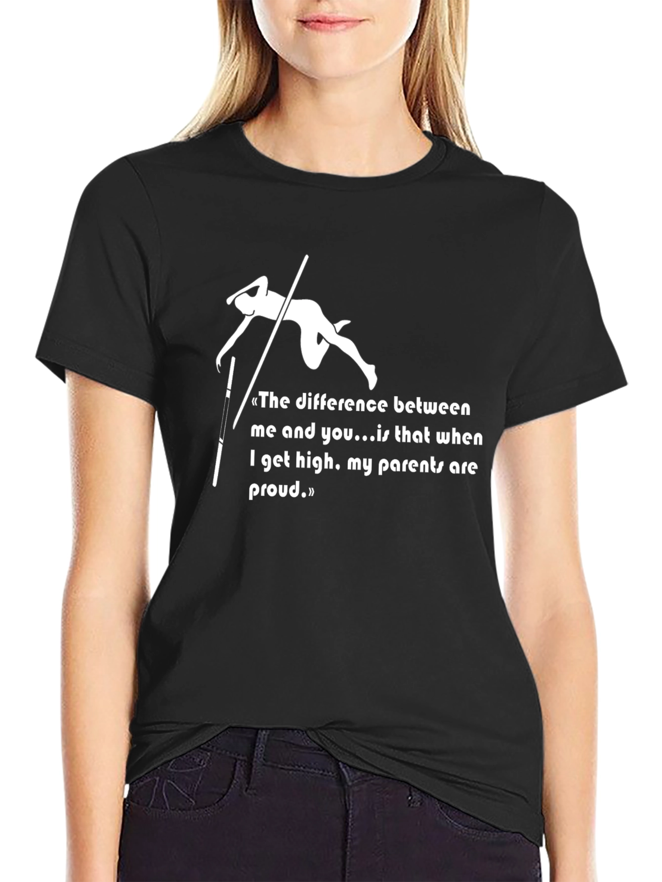 Pole Vaulting Humor Tee - High Achiever Design
