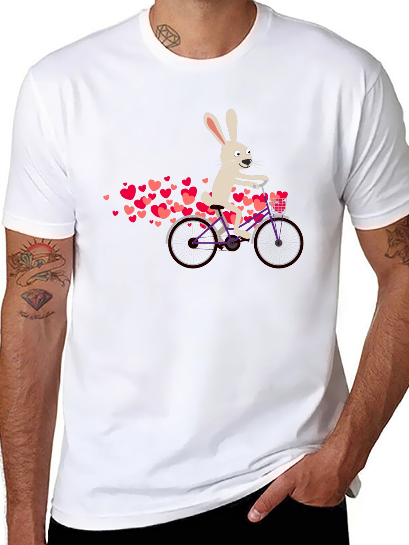 Rabbit on Bicycle T-Shirt