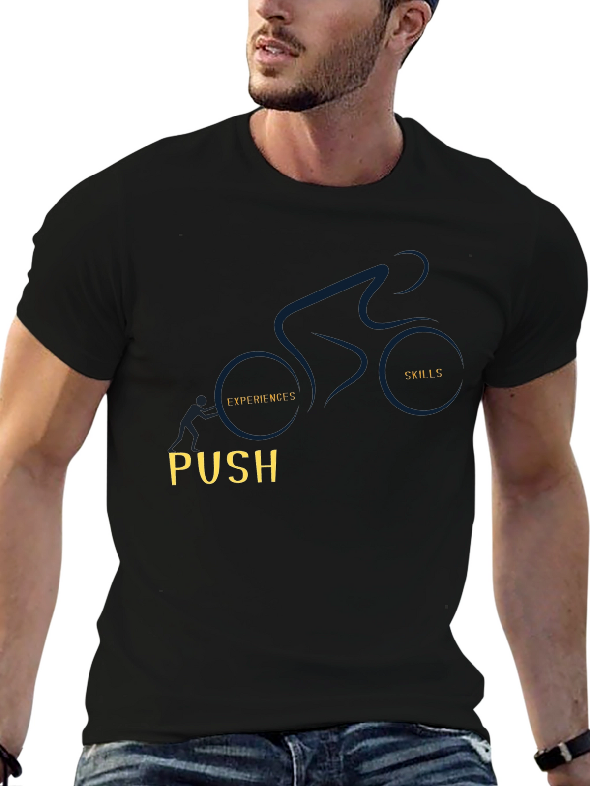 Motivational T-Shirt: Push Your Skills & Experience