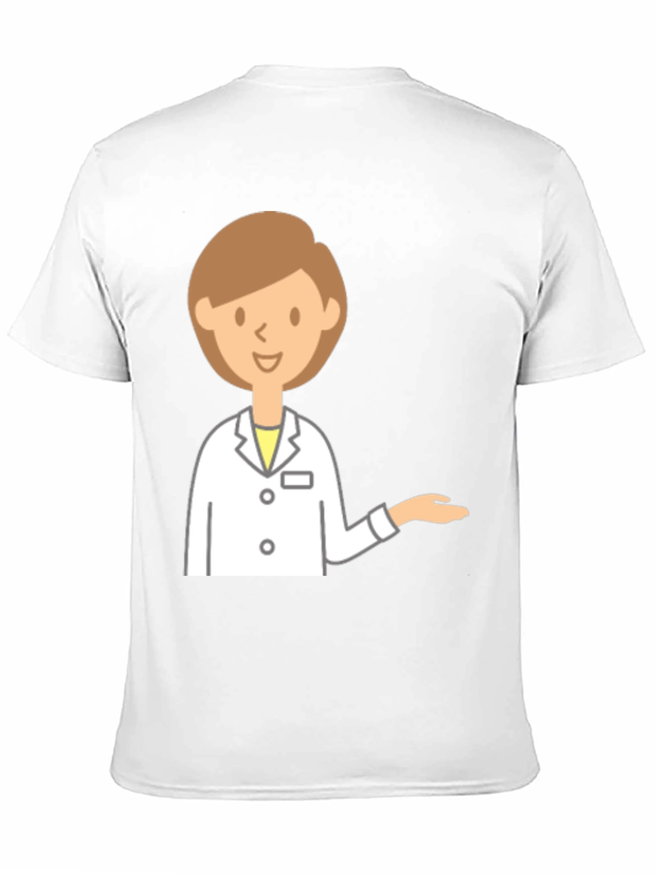 Doctor Cartoon Graphic Black T-Shirt