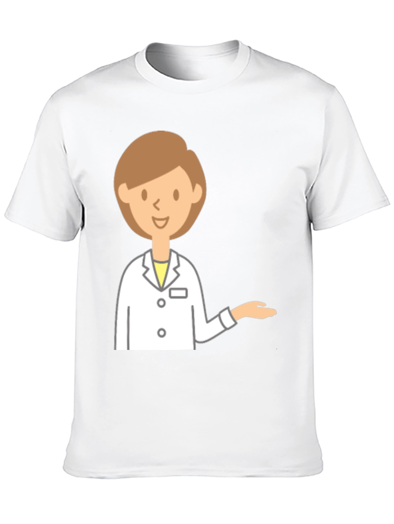 Doctor Cartoon Graphic Black T-Shirt
