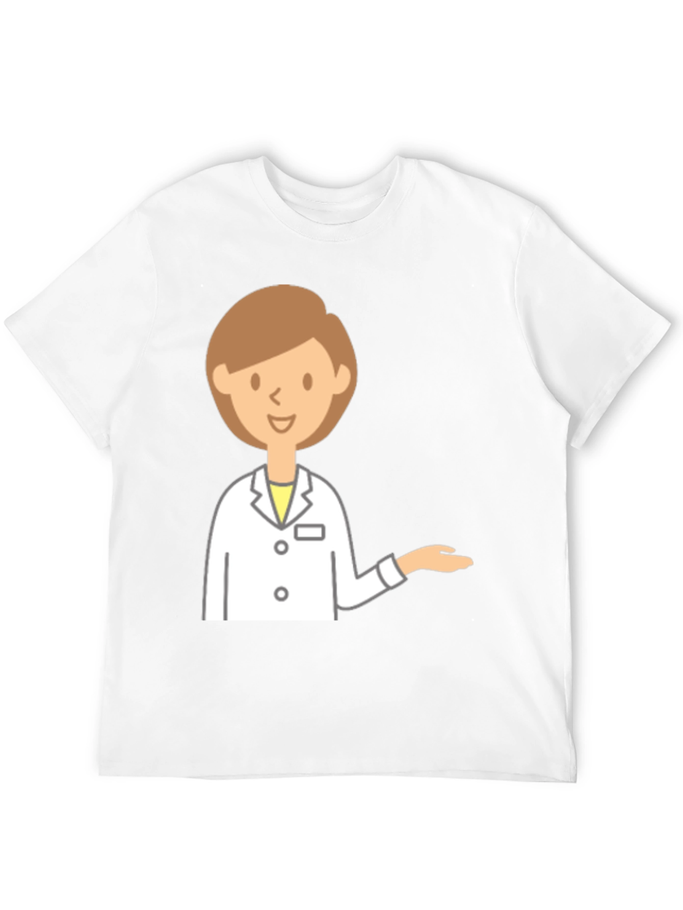 Doctor Cartoon Graphic Black T-Shirt