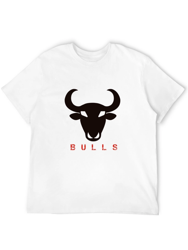 Mens Black Bulls Graphic Tee