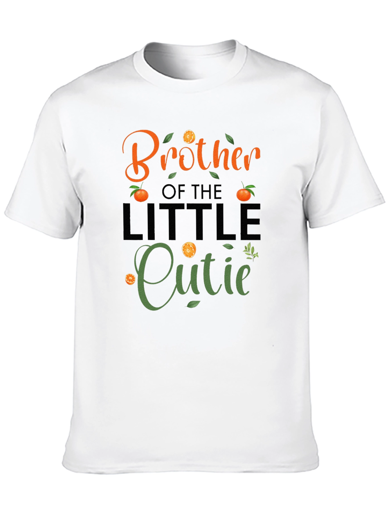 Brother of the Little Cutie Orange Graphic Tee