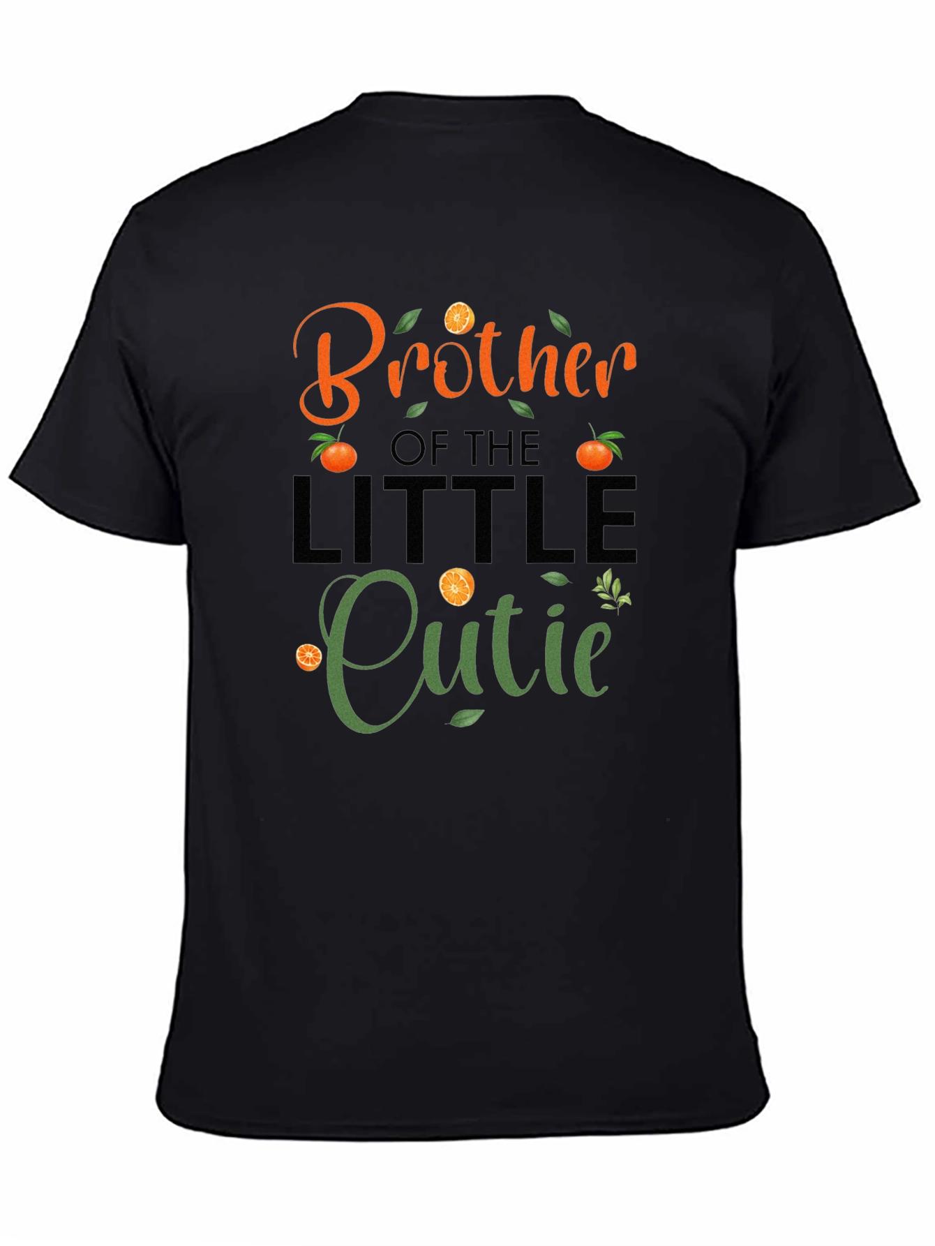 Brother of the Little Cutie Orange Graphic Tee