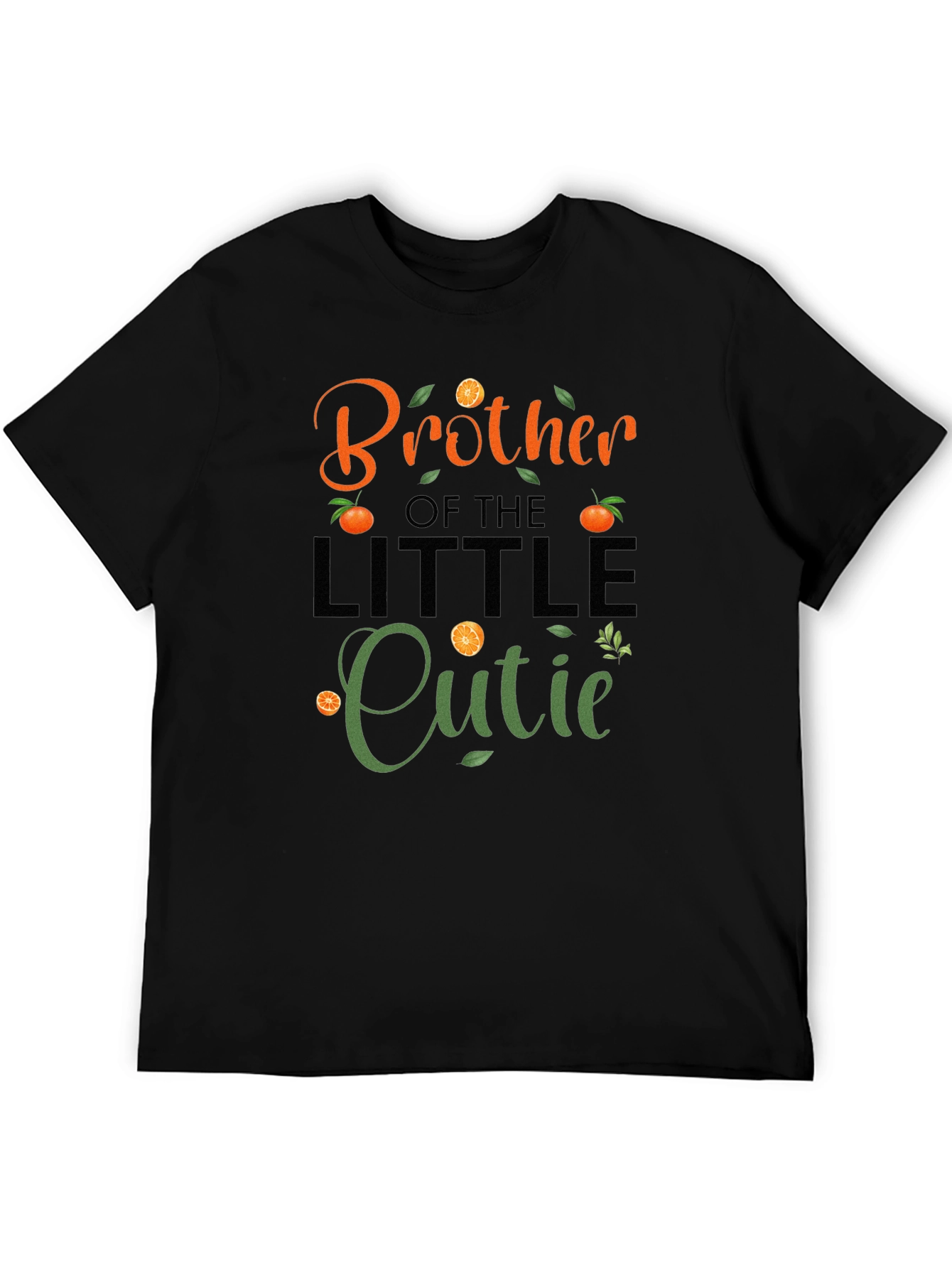 Brother of the Little Cutie Orange Graphic Tee