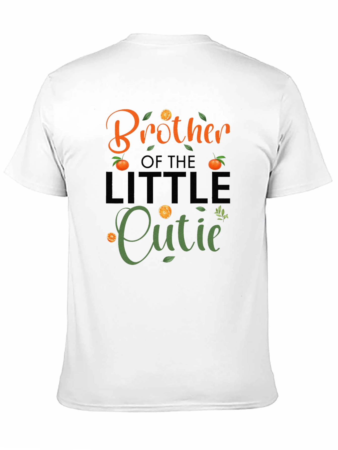 Brother of the Little Cutie Orange Graphic Tee
