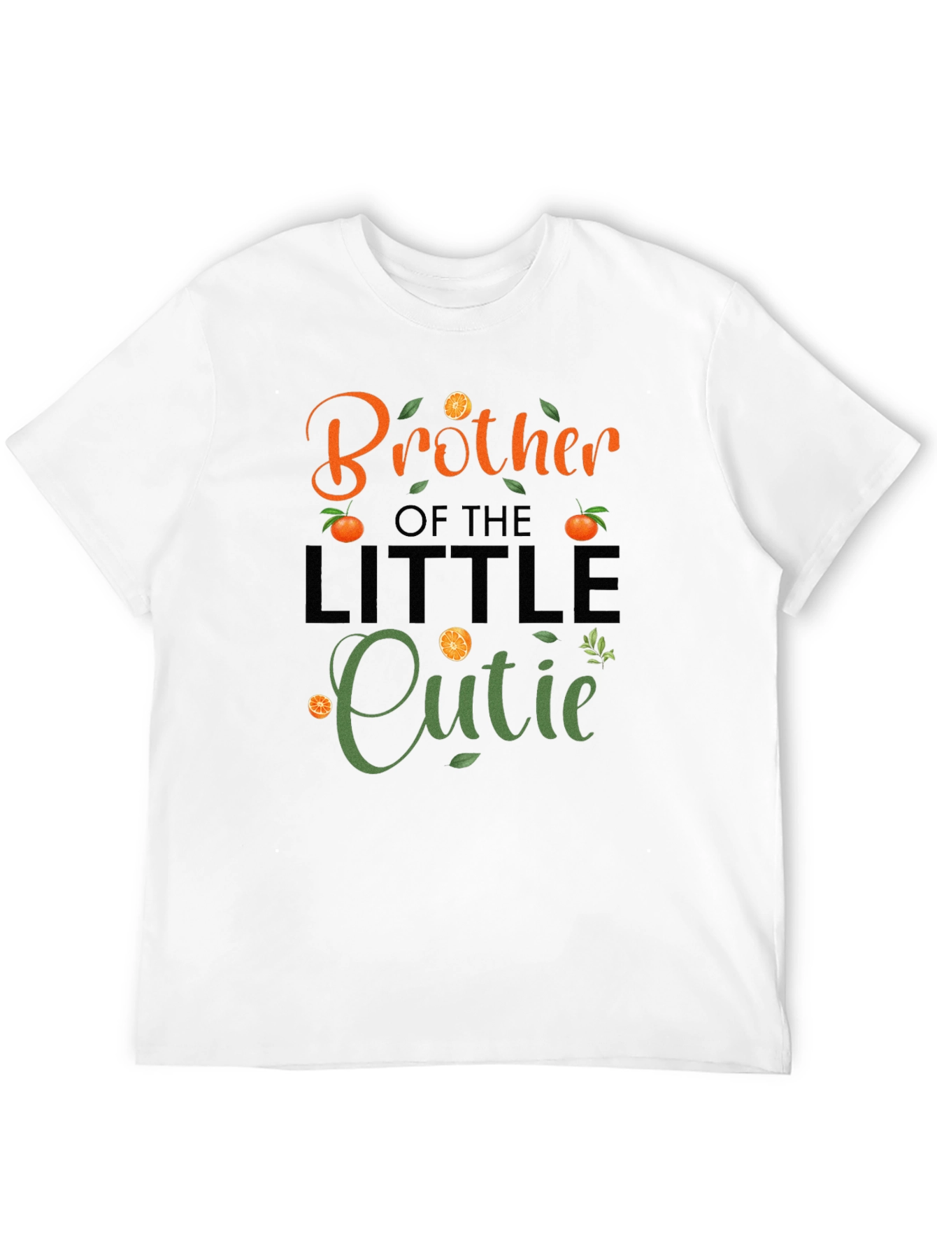 Brother of the Little Cutie Orange Graphic Tee