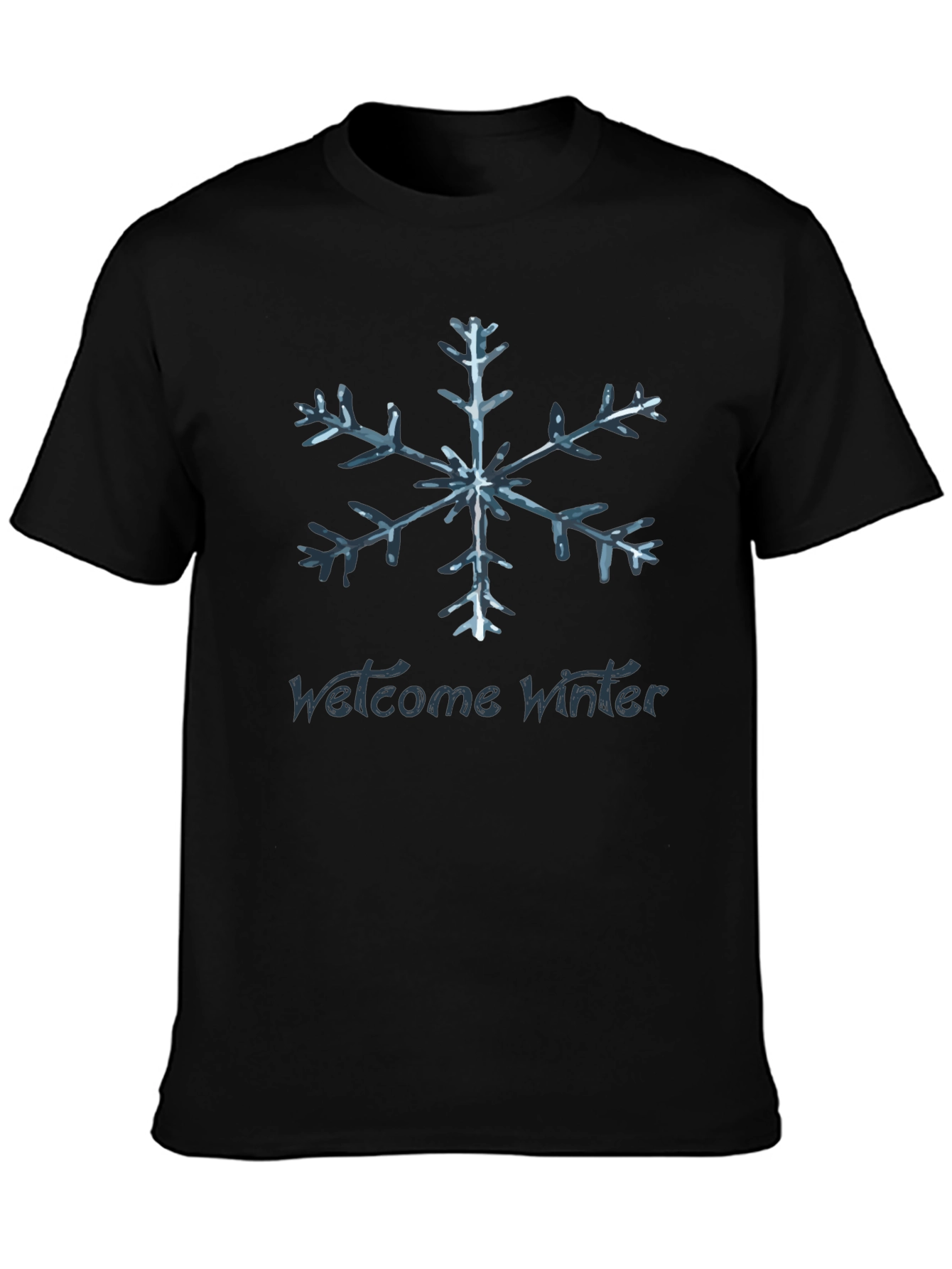 Welcome Winter Snowflake Graphic T-Shirt
