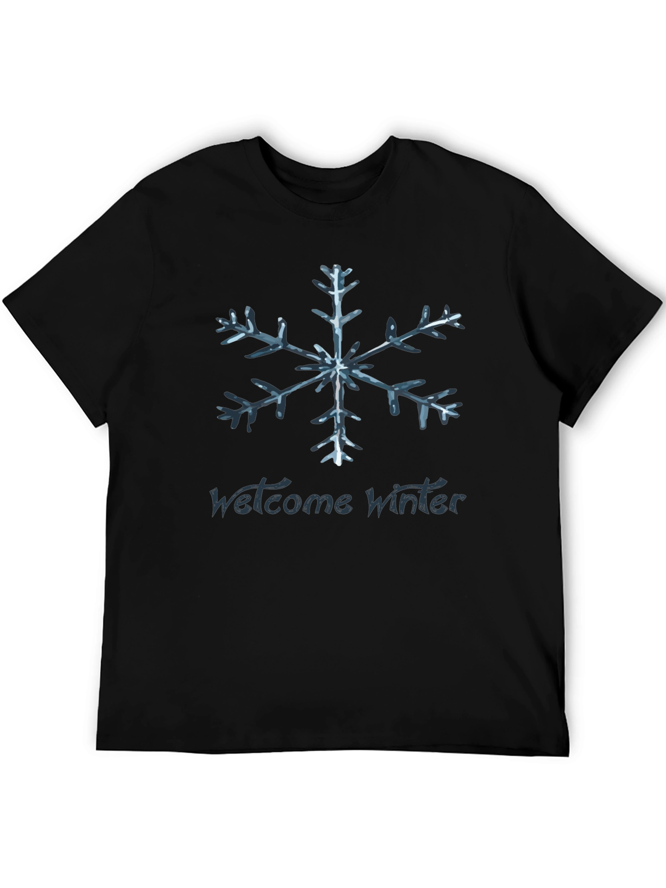 Welcome Winter Snowflake Graphic T-Shirt