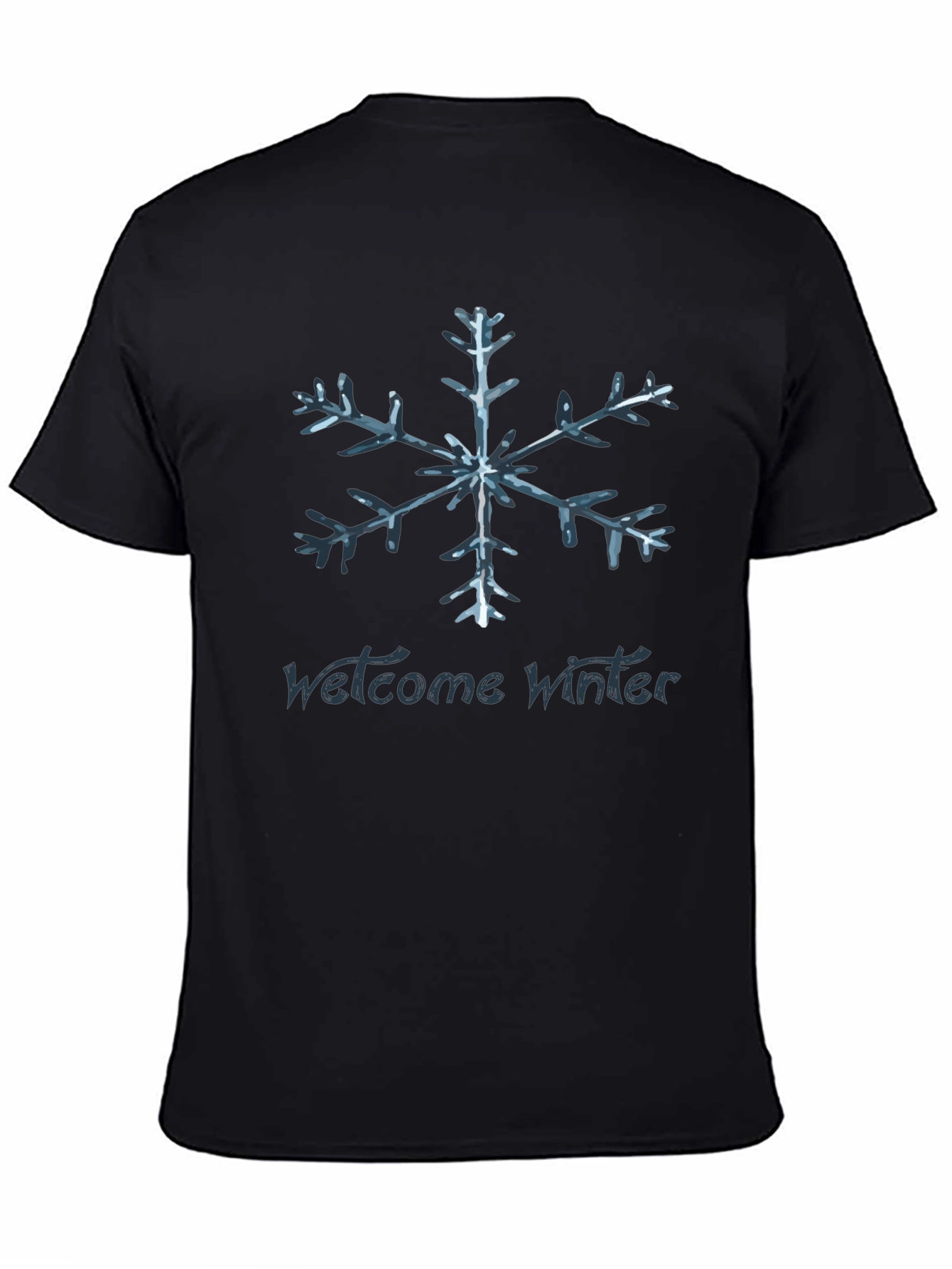 Welcome Winter Snowflake Graphic T-Shirt