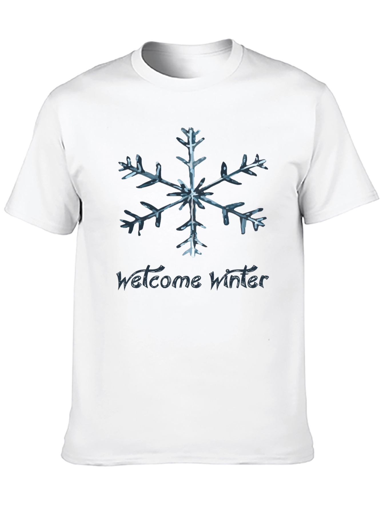 Welcome Winter Snowflake Graphic T-Shirt