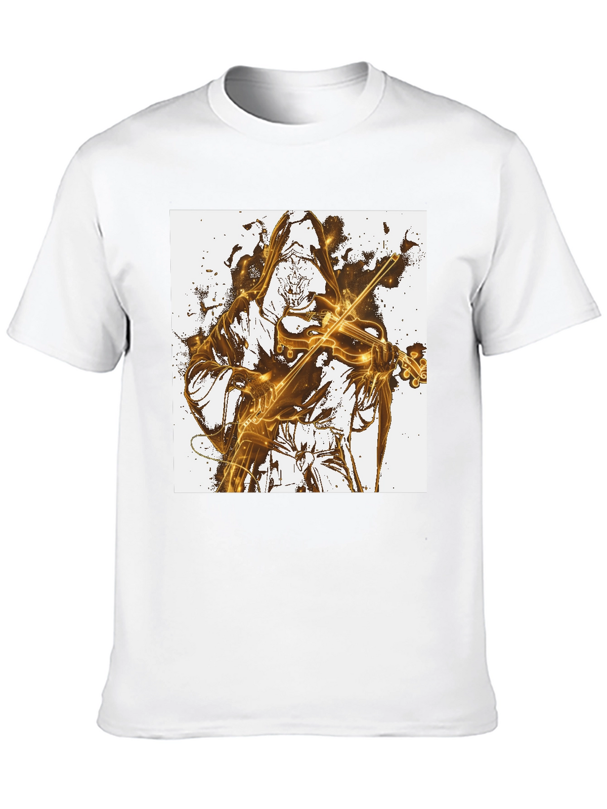 Grim Reaper Violinist Graphic Tee - Black