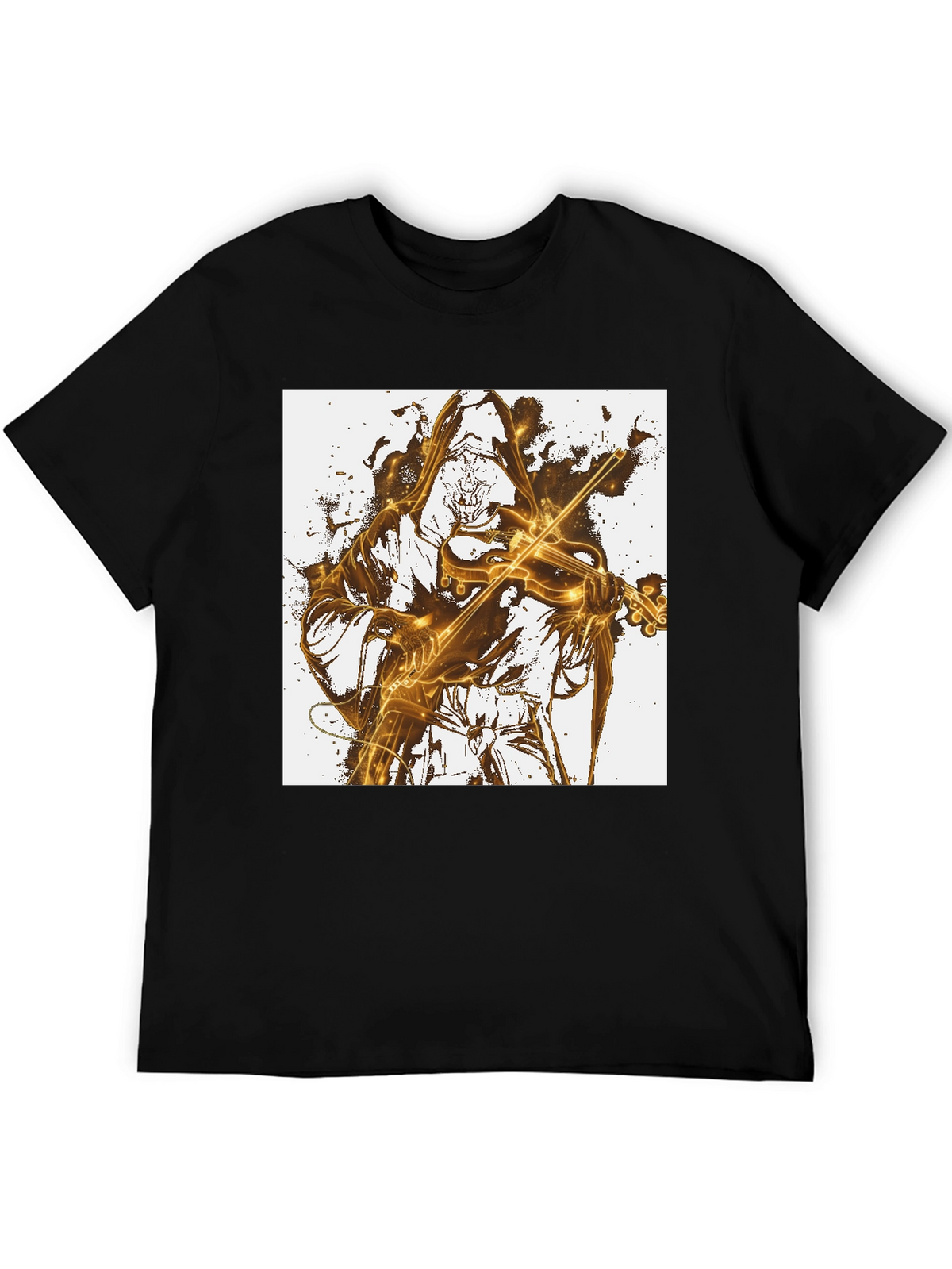 Grim Reaper Violinist Graphic Tee - Black